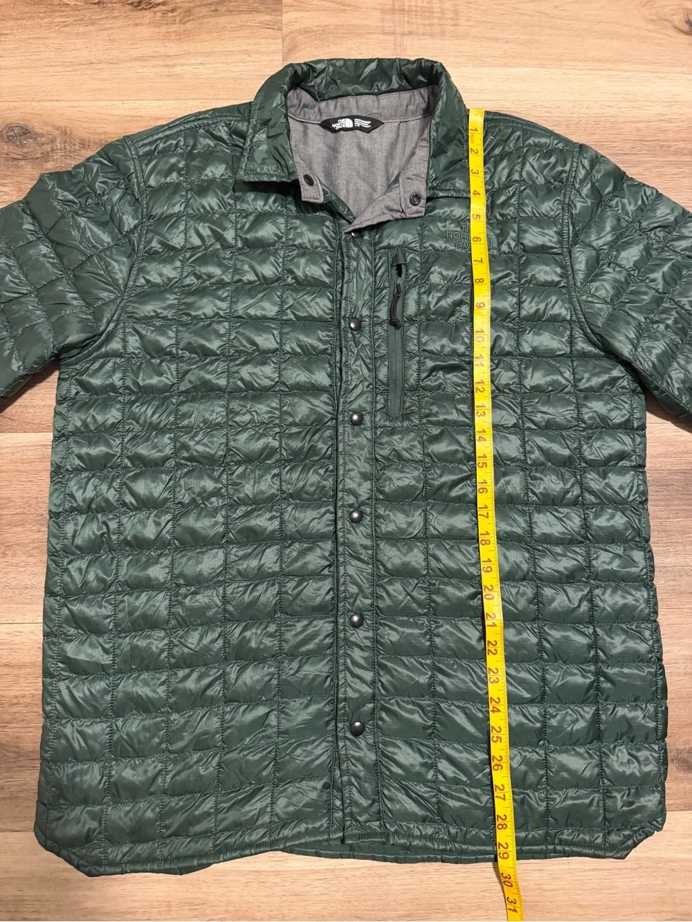 The North Face Lost Coast Thermoball Jacket Men’s Size  L Green Quilted Snap
